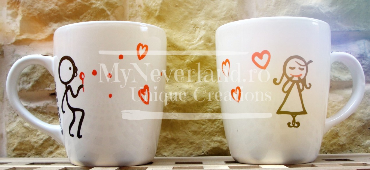 Set cani cuplu "Hearts"