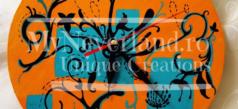 Ceas de perete "Flowery design"