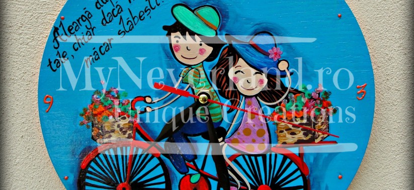 Ceas de perete "The bicycle of love"