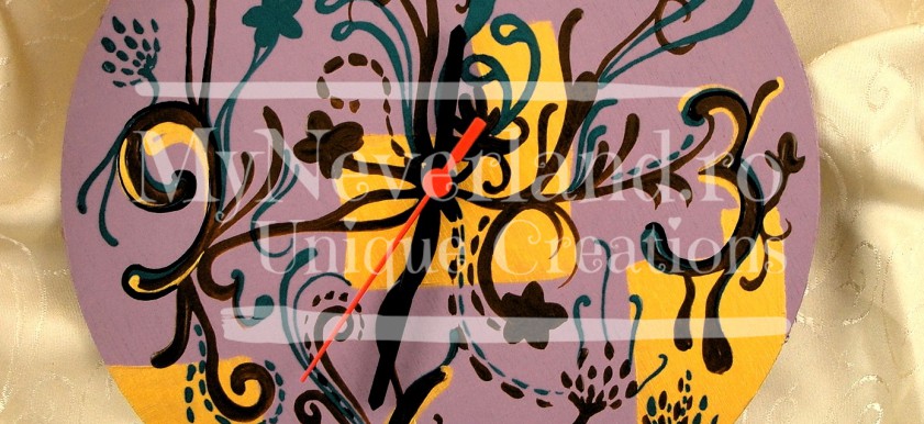 Ceas de perete "Design with Flowers"