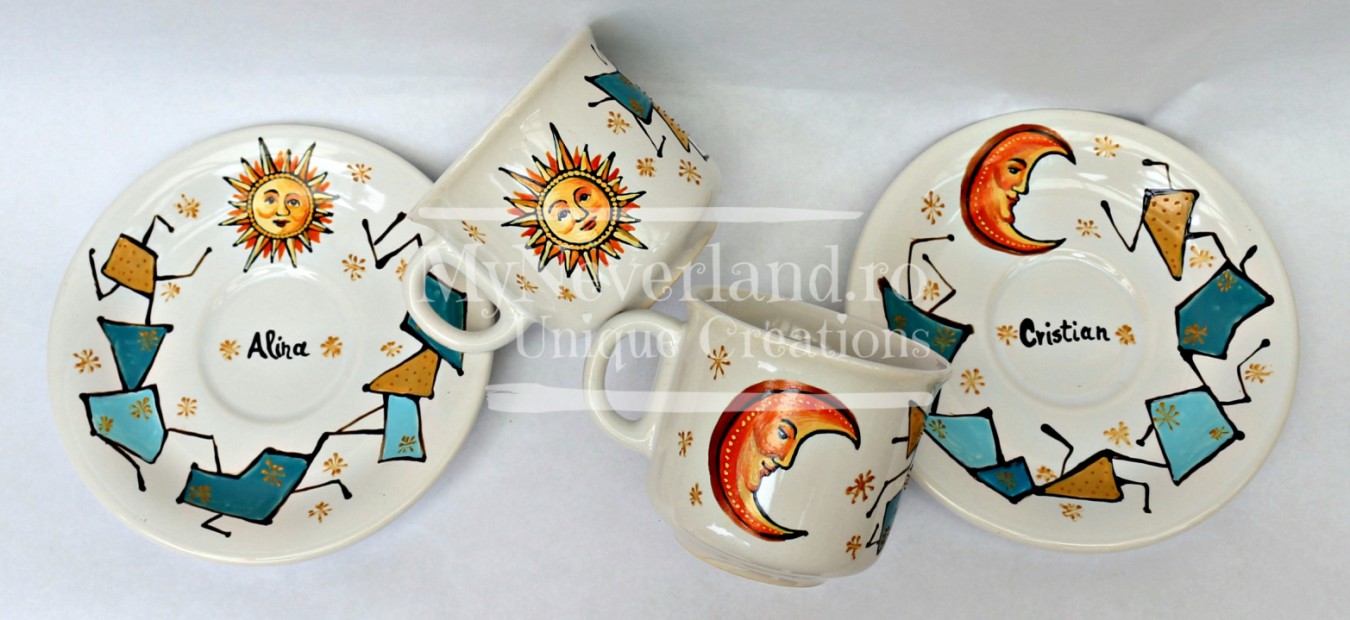 Set cafea / ceai "Sun&Moon"