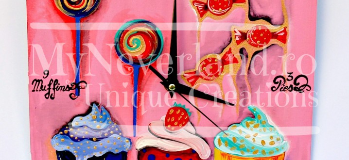 Ceas de perete "Sweets for my sweet"