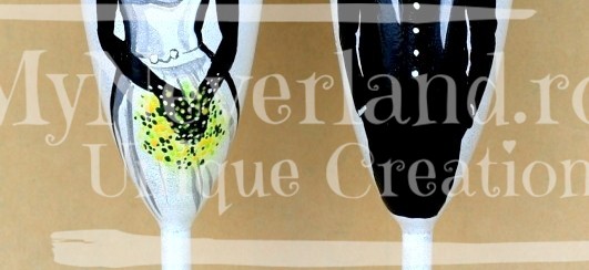 Set pahare nunta "Bride&Groom"