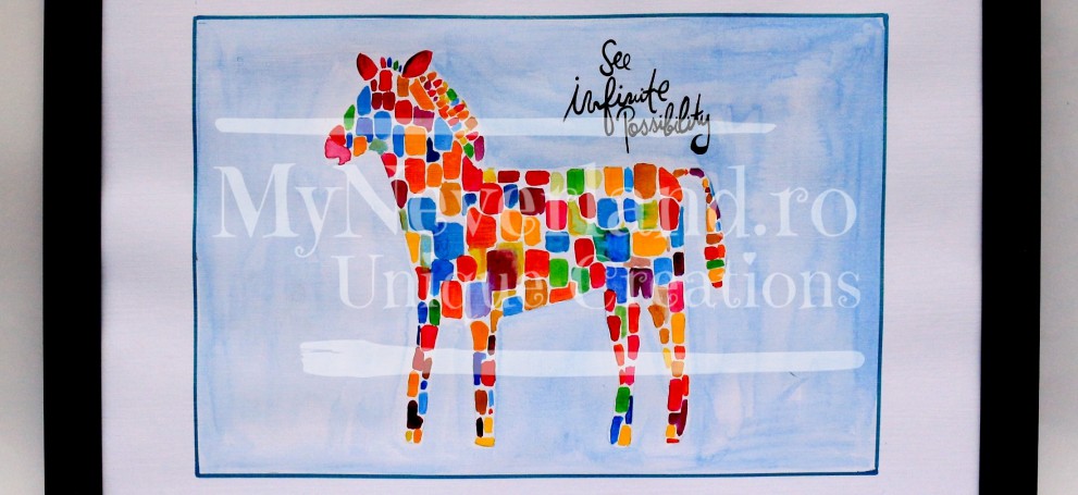 Ilustratie pentru camera copilului "Colour Zebra"