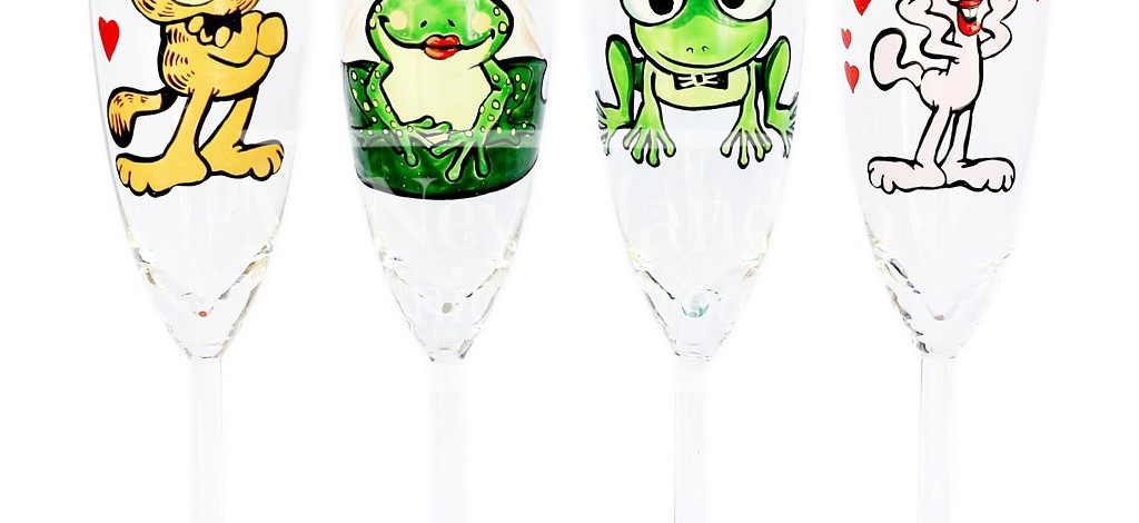 Set pahare nunta "Cute Frogs"