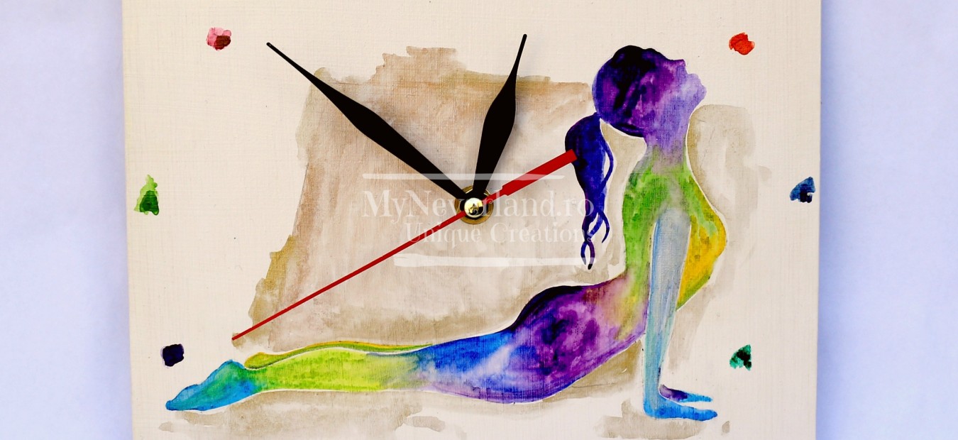 Ceas de perete "Yoga!"