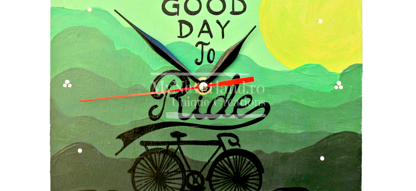 Ceas perete "A good day to ride"