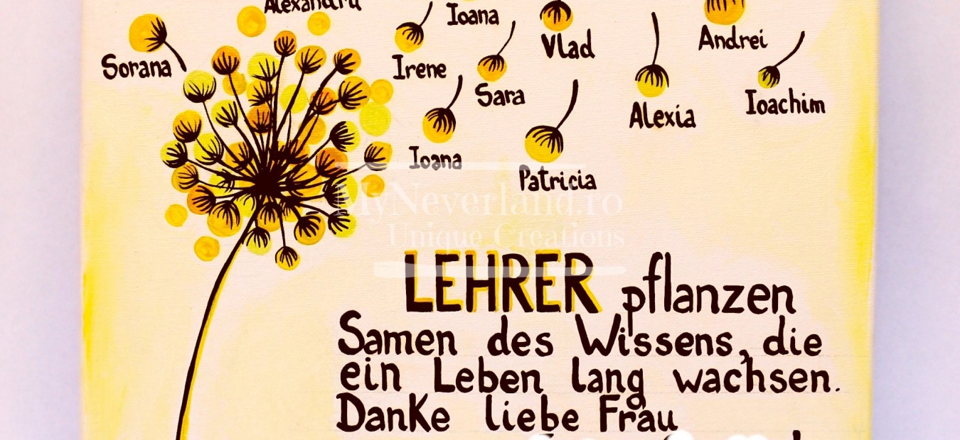 Tablou cadou pentru profesor "Dandelion"