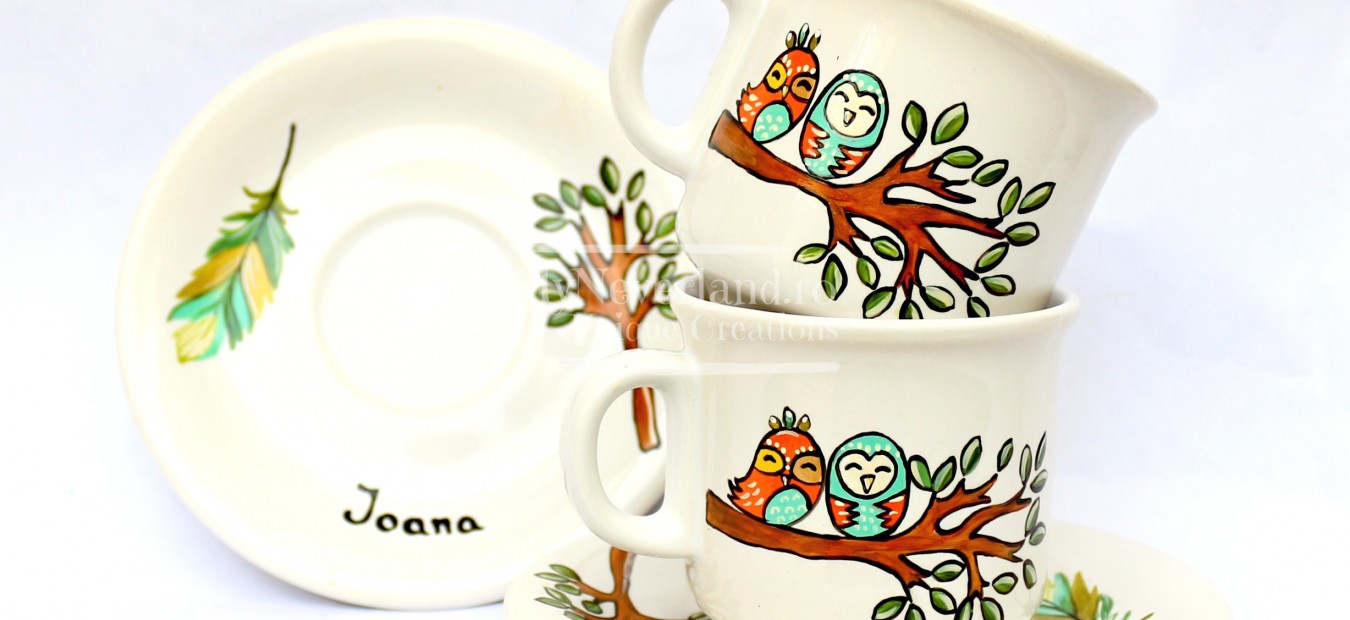 Set cafea "Lovely owls"