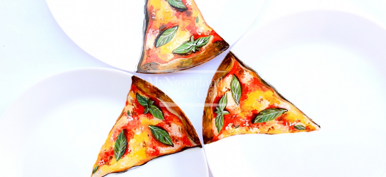 Set farfurii portelan "Love for Pizza"