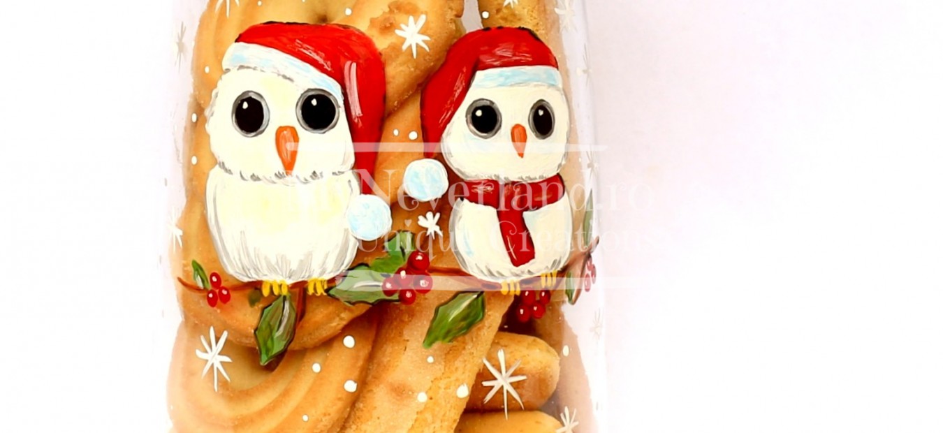 Cookie Jar "Winter Owls"