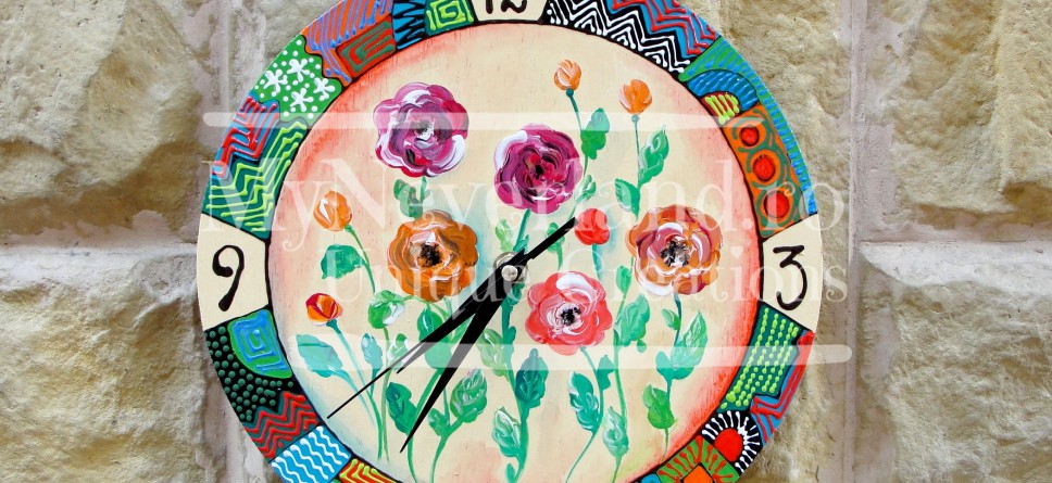 Ceas de perete "Roses"