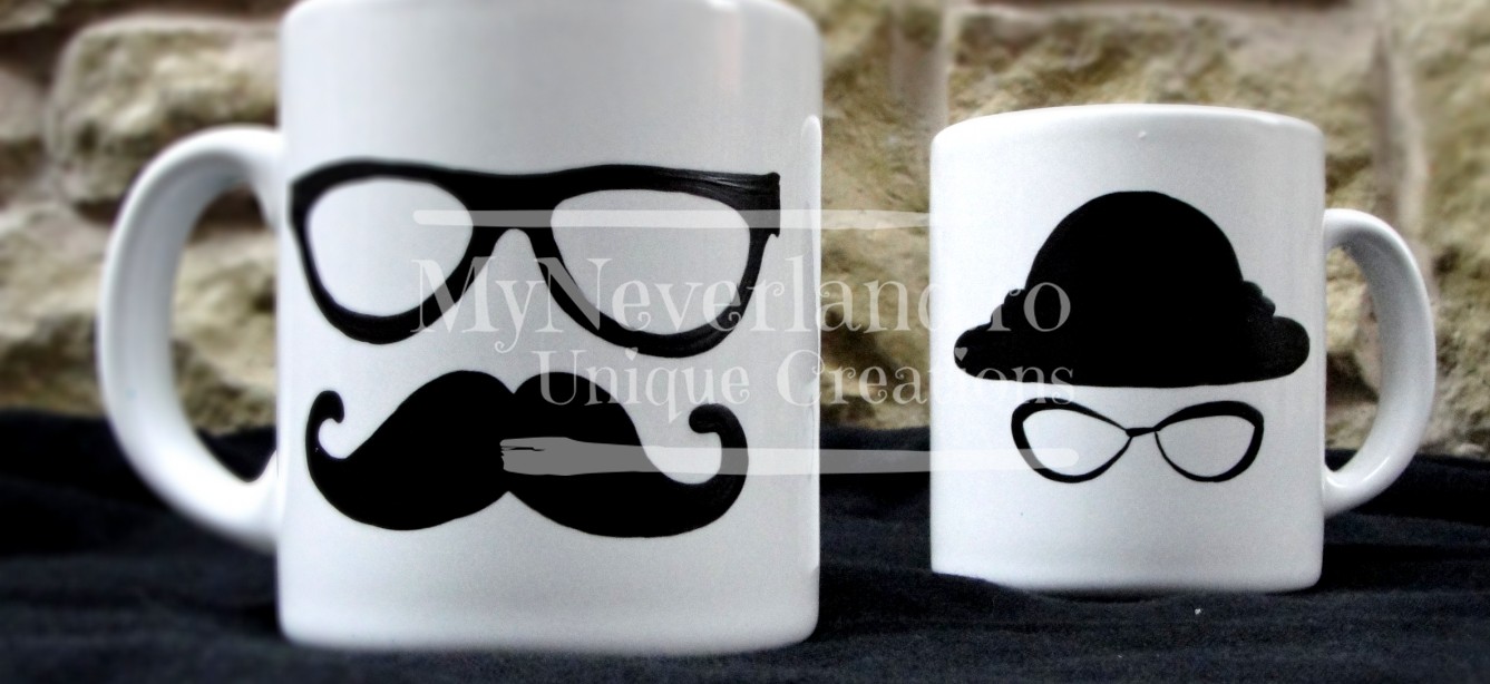 Set cani cuplu "Glasses"