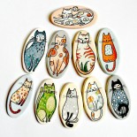 Brose ceramica "Nasty Cats"