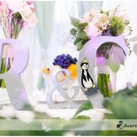 Litere initiale decor prezidiu "Lovely Penguins"