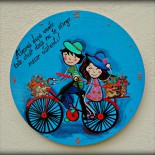 Ceas de perete "The bicycle of love"