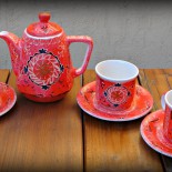 Set pentru ceai "Red Ethno Design"
