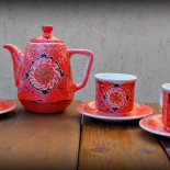 Set pentru ceai "Red Ethno Design"