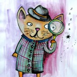 Ilustratie "Curious Cat"