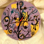 Ceas de perete "Design with Flowers"