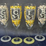 Set pahare nunta "Monograms"