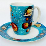 Cana cu farfurie "My Galaxy"