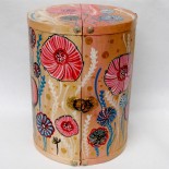 Dulapior cilindric bijuterii "Pastel Flowers"