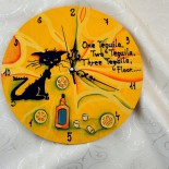 Ceas de perete "A drunk cat"