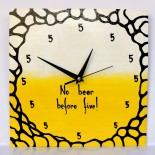 Ceas de perete "No beer"