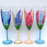 Set pahare nunta "Lilac Flowers"