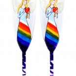 Set pahare nunta "Rainbow Angel"