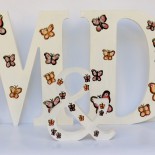 Litere initiale decor prezidiu "Autumn Butterflies"