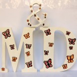 Litere initiale decor prezidiu "Autumn Butterflies"