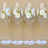 Set pahare nunta "Daisies"