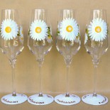 Set pahare nunta "Daisies"