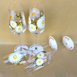 Set pahare nunta "Daisies"