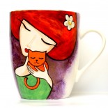 Cani "Redheaded girl with cat"