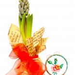 Set Martisor Zambila + Brosa cusuta manual "Flower"