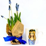 Set Martisor Cana + Planta Muscari "Nature"