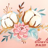 Cufar botez / depozitare "Cotton Flowers"