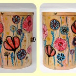 Dulapior cilindric bijuterii "Pastel Flowers"