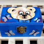 Cutie de lemn pictata "Fluffy Bear"