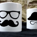 Set cani cuplu "Glasses"