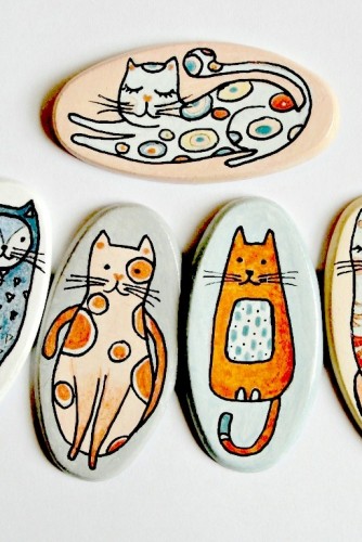 Brose ceramica "Nasty Cats"
