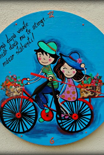 Ceas de perete "The bicycle of love"