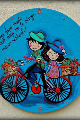 Ceas de perete "The bicycle of love"