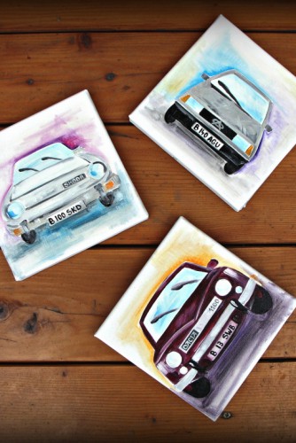 Triptic "Old Cars"