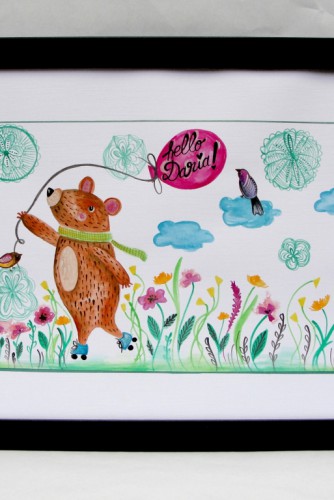 Ilustratie camera copilului "Skater Bear"