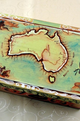 Cutie de bijuterii "Map of Australia"