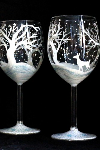 Set pahare vin "Winter Wonderland"